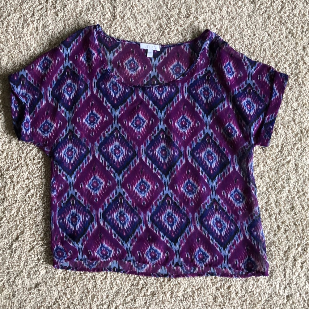 Aztec Purple Print Shirt